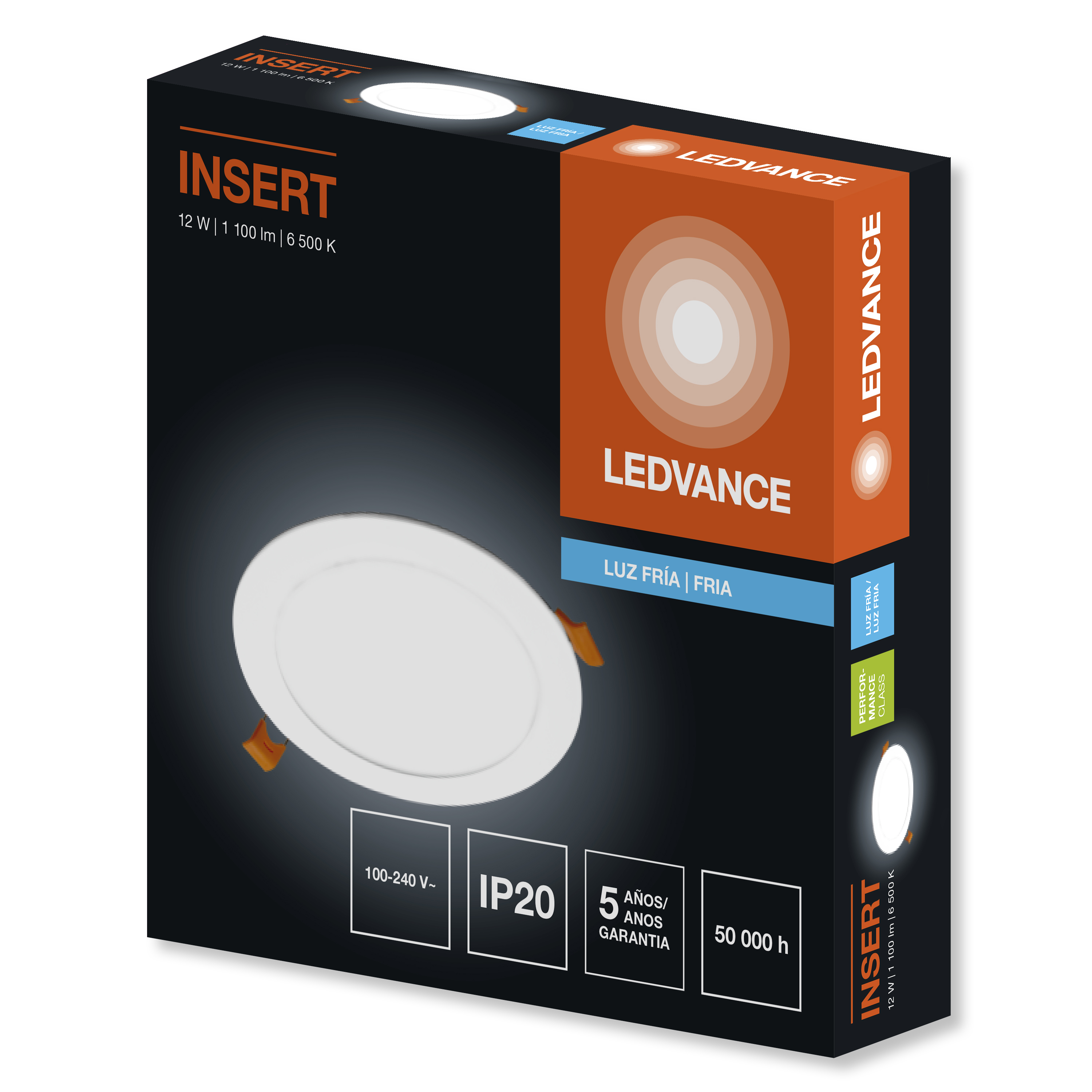 LUMINARIA LED DOWNLIGHT CIRCUL 12W 100-240V 6500K IP20 EMPOT INSERT - LEDVANCE